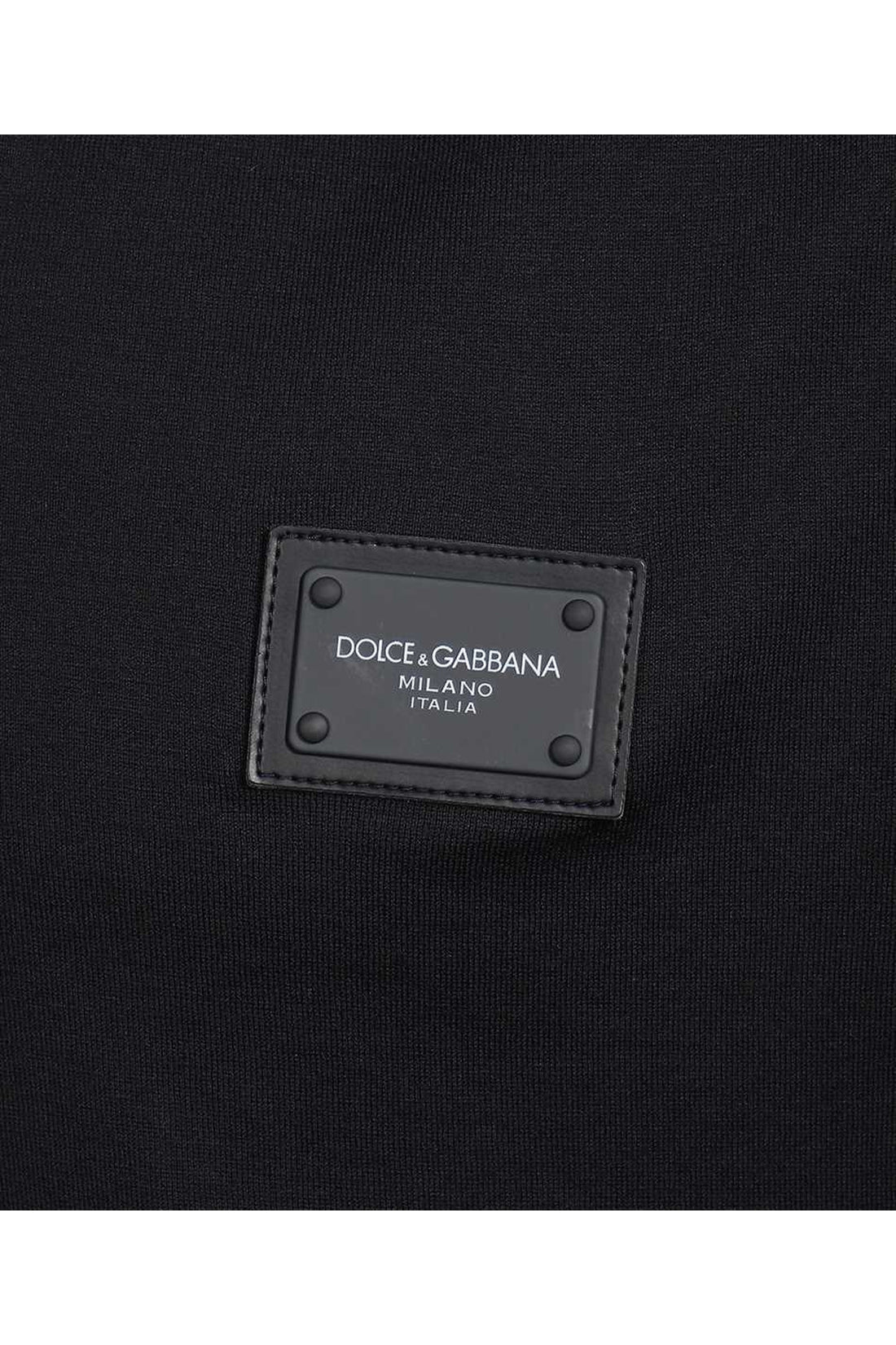 Dolce & Gabbana-OUTLET-SALE-Logo detail cotton T-shirt-ARCHIVIST
