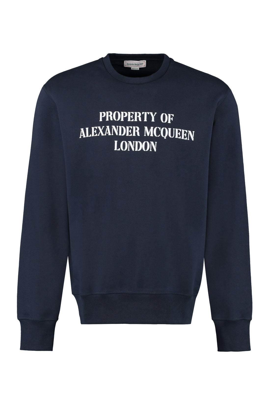 Alexander McQueen-OUTLET-SALE-Logo detail cotton sweatshirt-ARCHIVIST