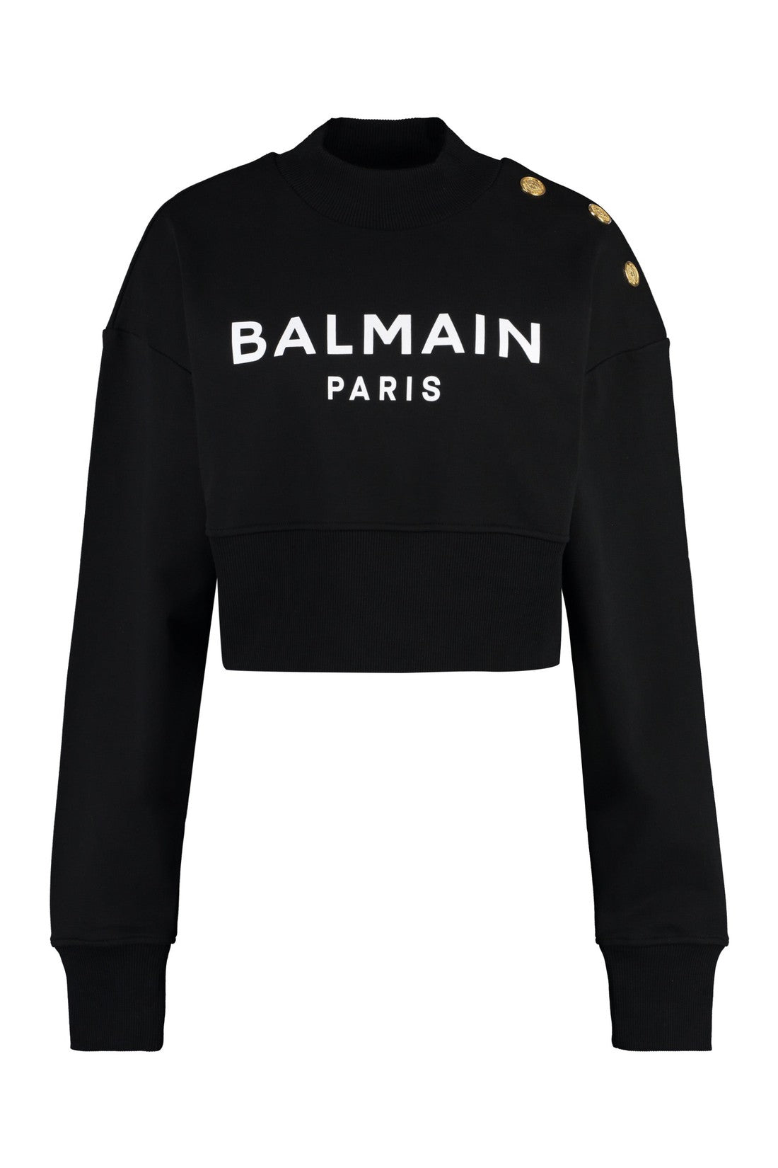 Balmain-OUTLET-SALE-Logo detail cotton sweatshirt-ARCHIVIST