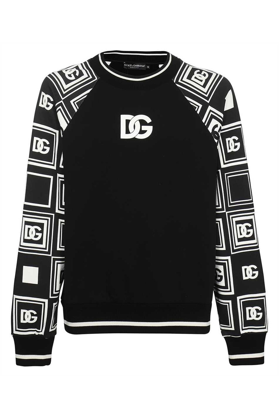 Dolce & Gabbana-OUTLET-SALE-Logo detail cotton sweatshirt-ARCHIVIST