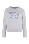 Maison Kitsuné-OUTLET-SALE-Logo detail cotton sweatshirt-ARCHIVIST