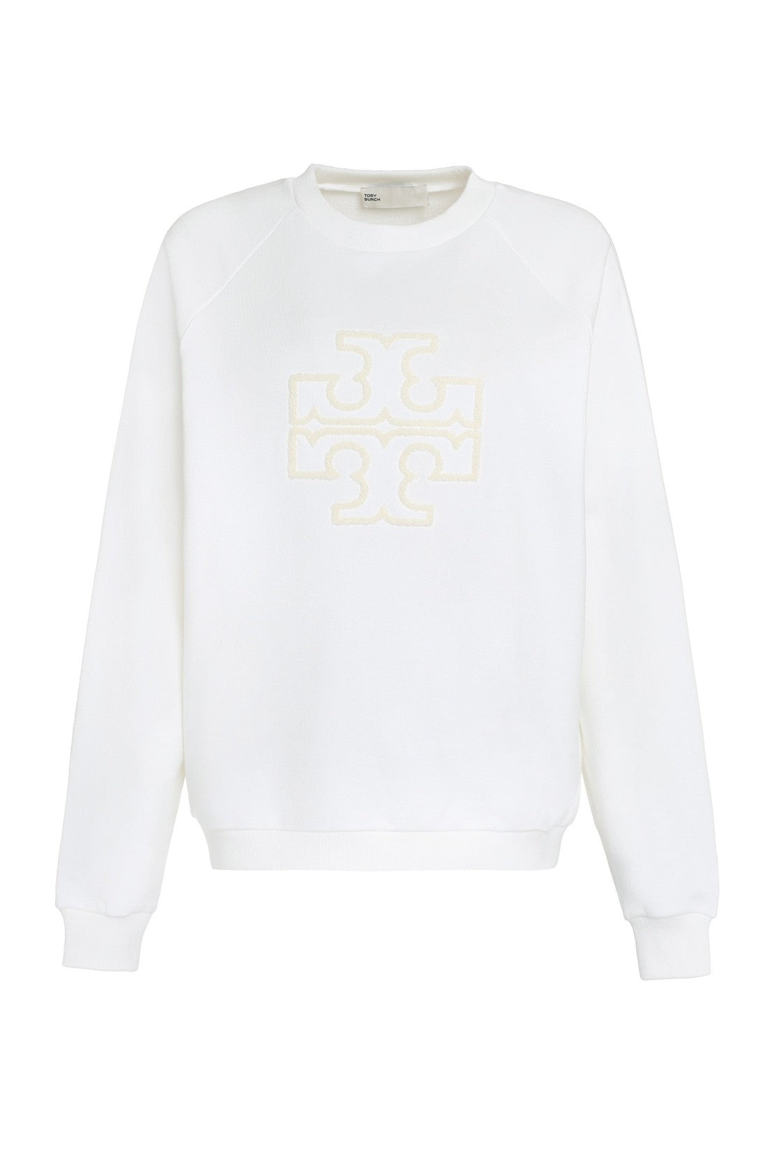Tory Burch-OUTLET-SALE-Logo detail cotton sweatshirt-ARCHIVIST