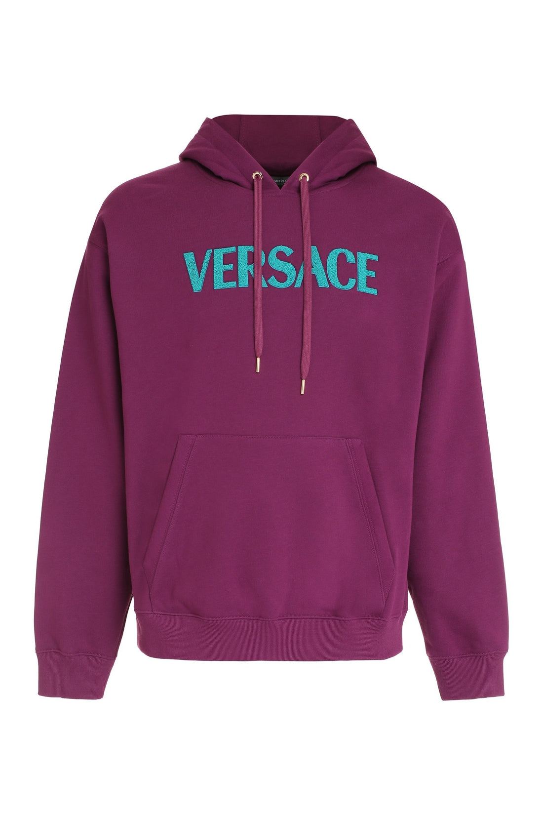 Versace-OUTLET-SALE-Logo detail cotton sweatshirt-ARCHIVIST