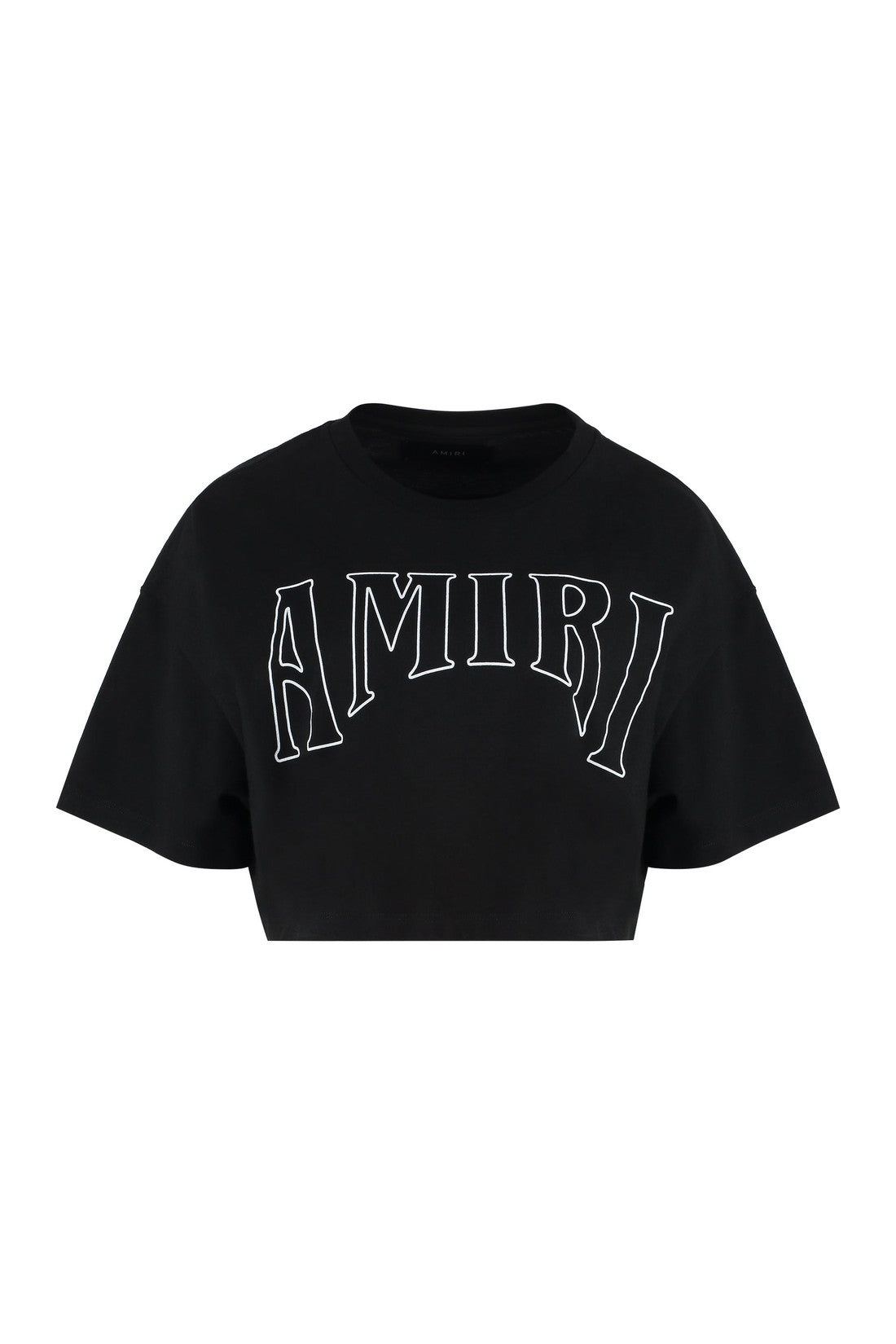 AMIRI-OUTLET-SALE-Logo detail cropped t-shirt-ARCHIVIST