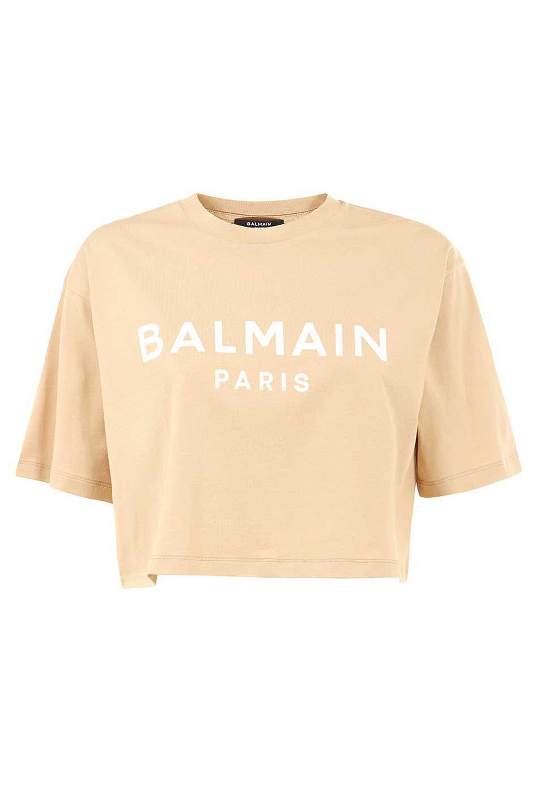 Balmain-OUTLET-SALE-Logo detail cropped t-shirt-ARCHIVIST