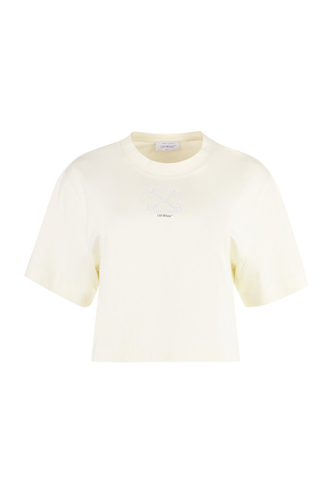 Off-White-OUTLET-SALE-Logo detail cropped t-shirt-ARCHIVIST