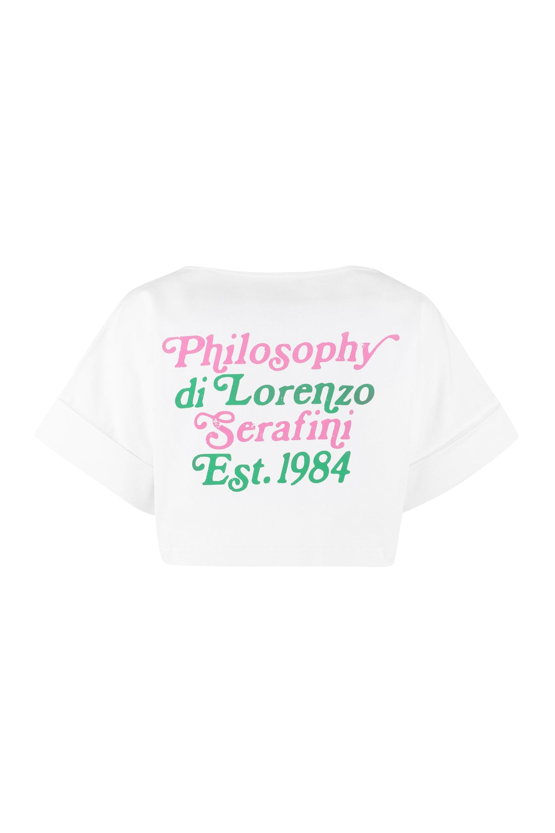 Philosophy di Lorenzo Serafini-OUTLET-SALE-Logo detail cropped t-shirt-ARCHIVIST