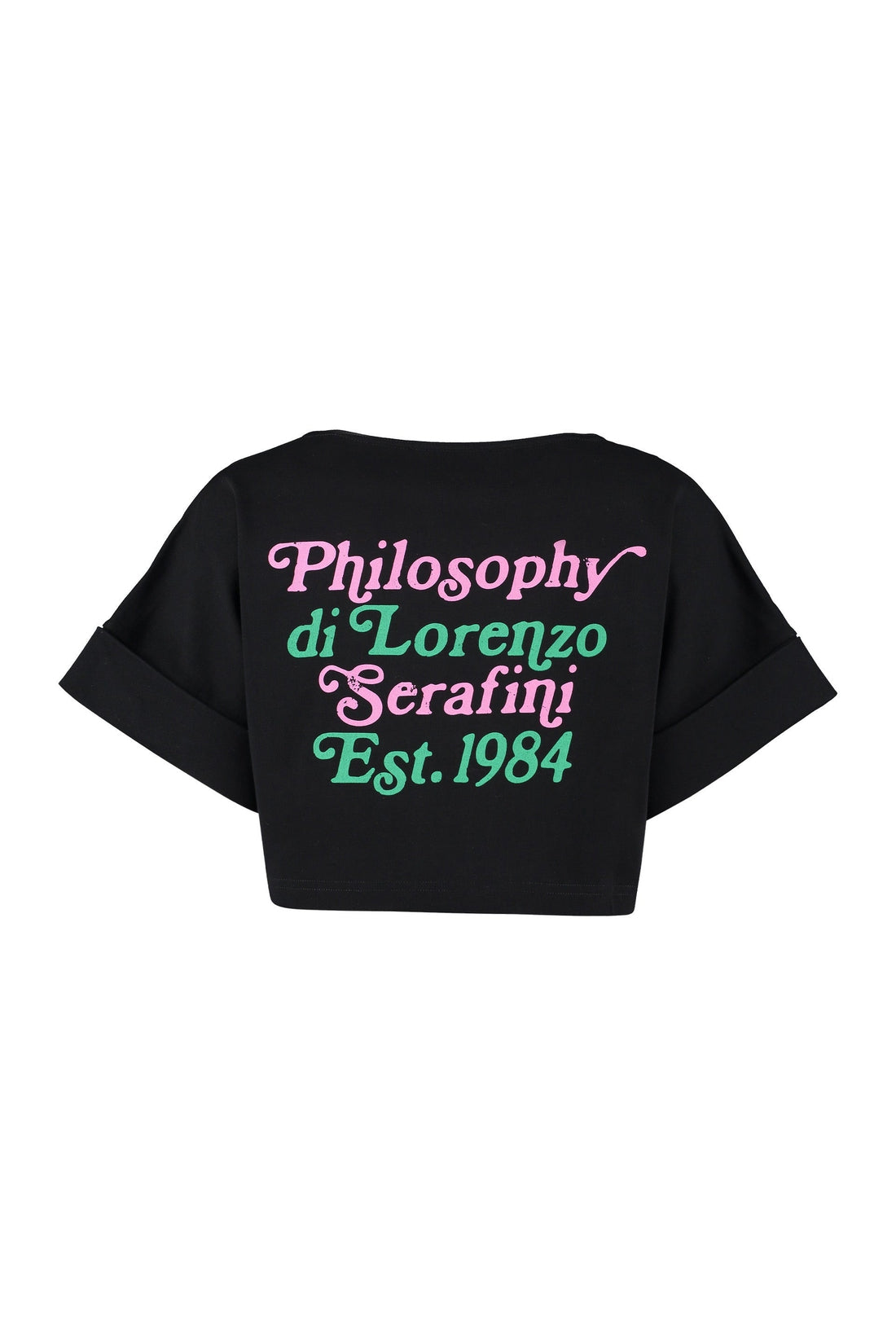 Philosophy di Lorenzo Serafini-OUTLET-SALE-Logo detail cropped t-shirt-ARCHIVIST