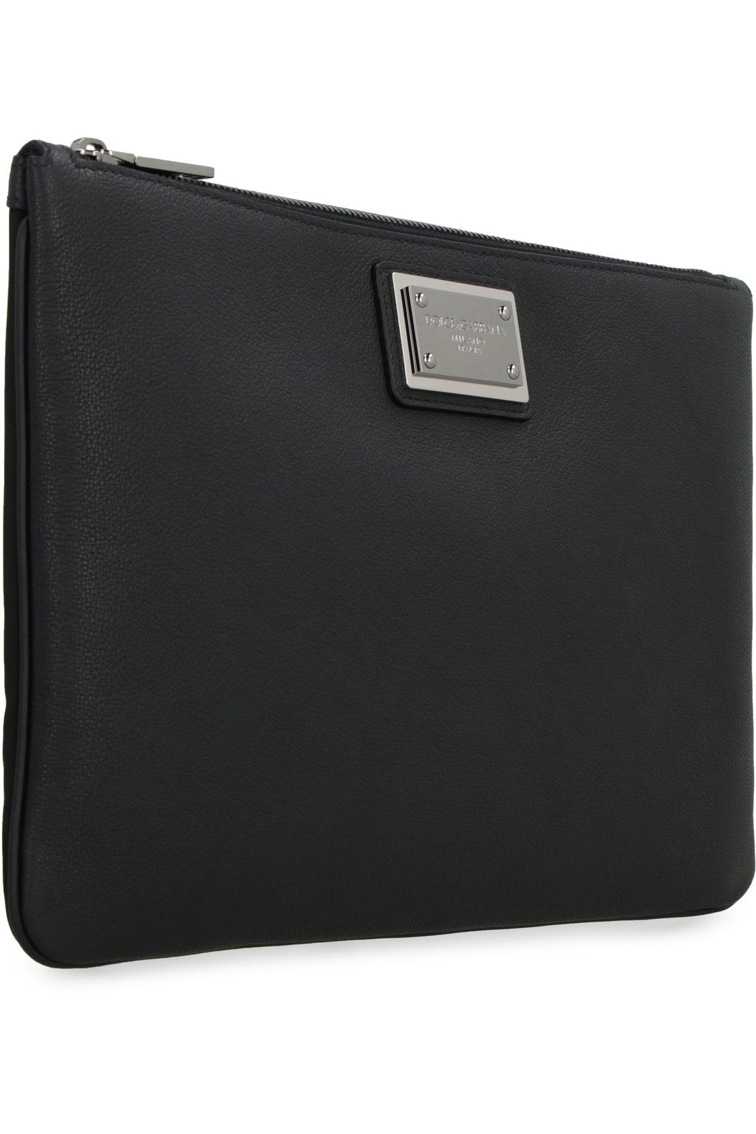 Dolce & Gabbana-OUTLET-SALE-Logo detail flat leather pouch-ARCHIVIST