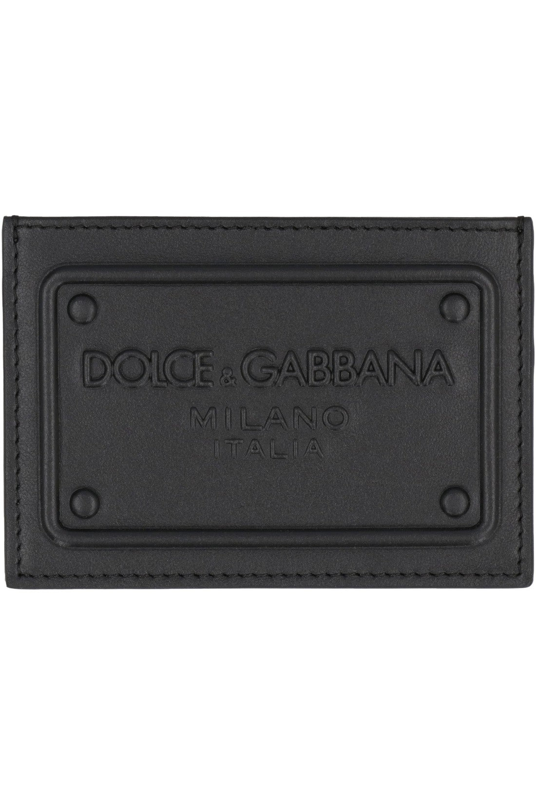 Dolce & Gabbana-OUTLET-SALE-Logo detail leather card holder-ARCHIVIST