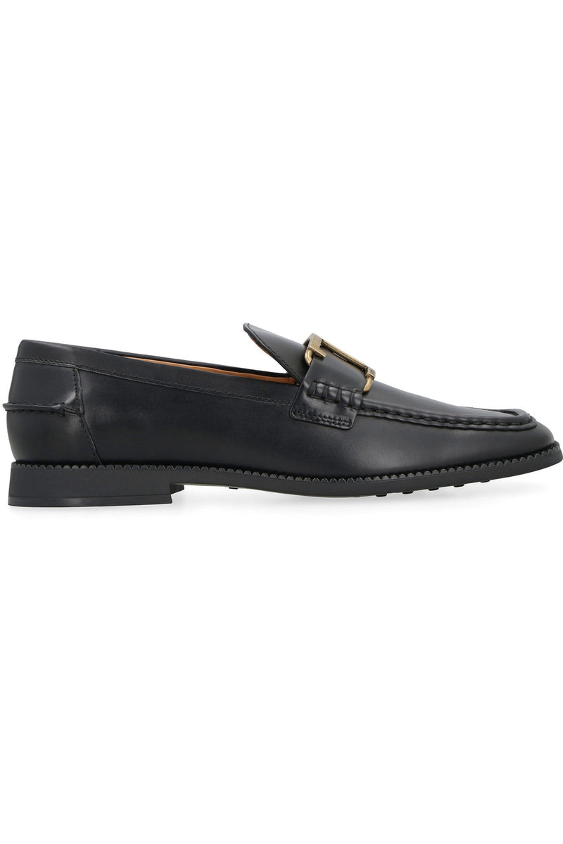 Tod's-OUTLET-SALE-Logo detail leather loafers-ARCHIVIST