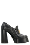 Versace-OUTLET-SALE-Logo detail leather loafers-ARCHIVIST