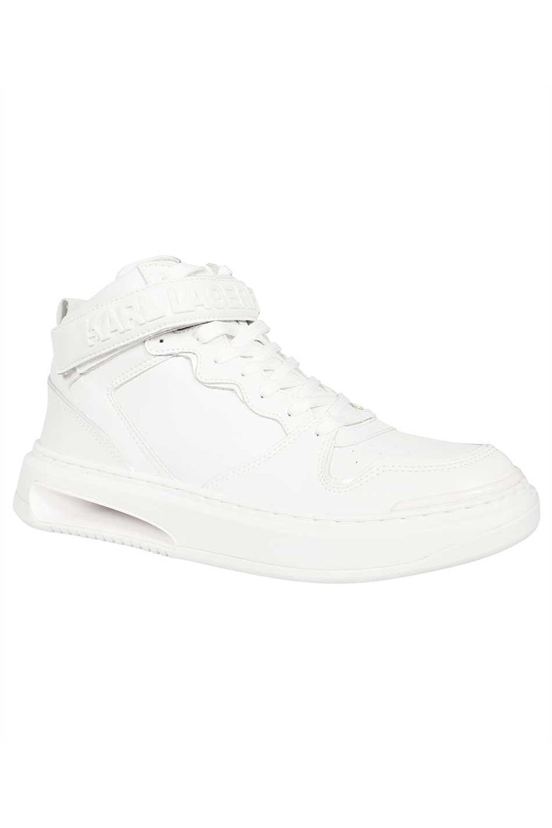 Karl Lagerfeld-OUTLET-SALE-Logo detail leather sneakers-ARCHIVIST