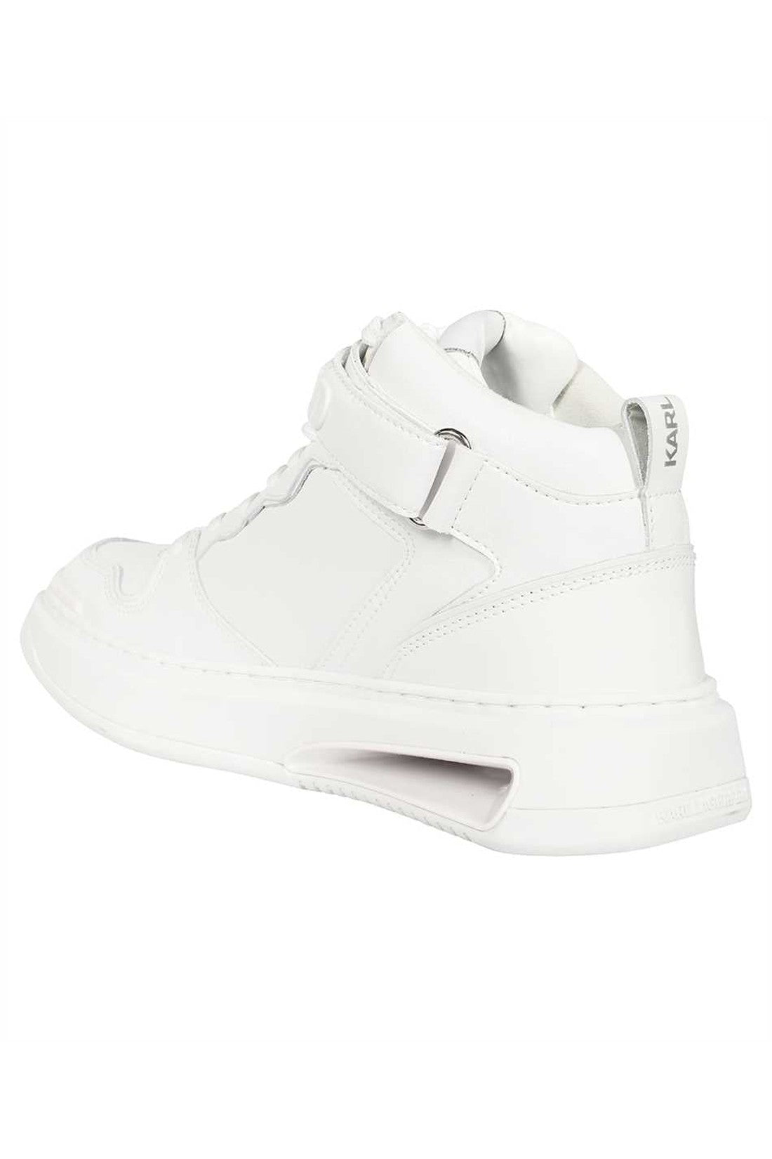 Karl Lagerfeld-OUTLET-SALE-Logo detail leather sneakers-ARCHIVIST