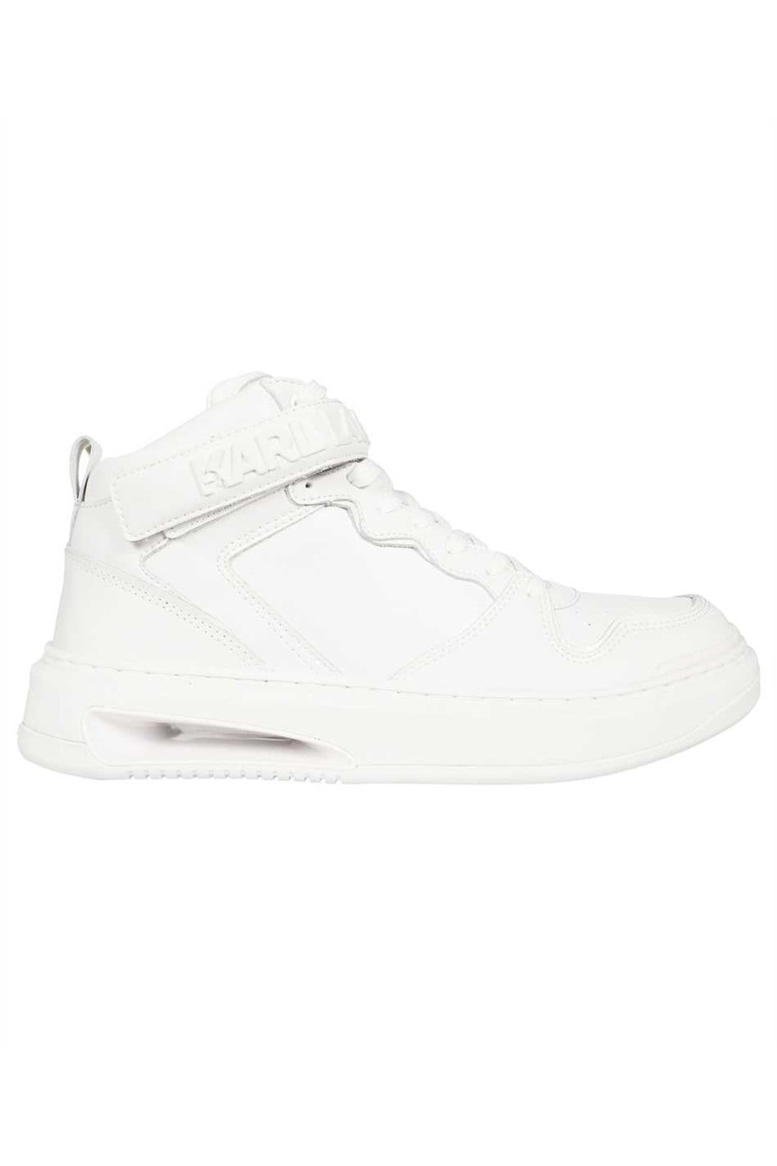 Karl Lagerfeld-OUTLET-SALE-Logo detail leather sneakers-ARCHIVIST