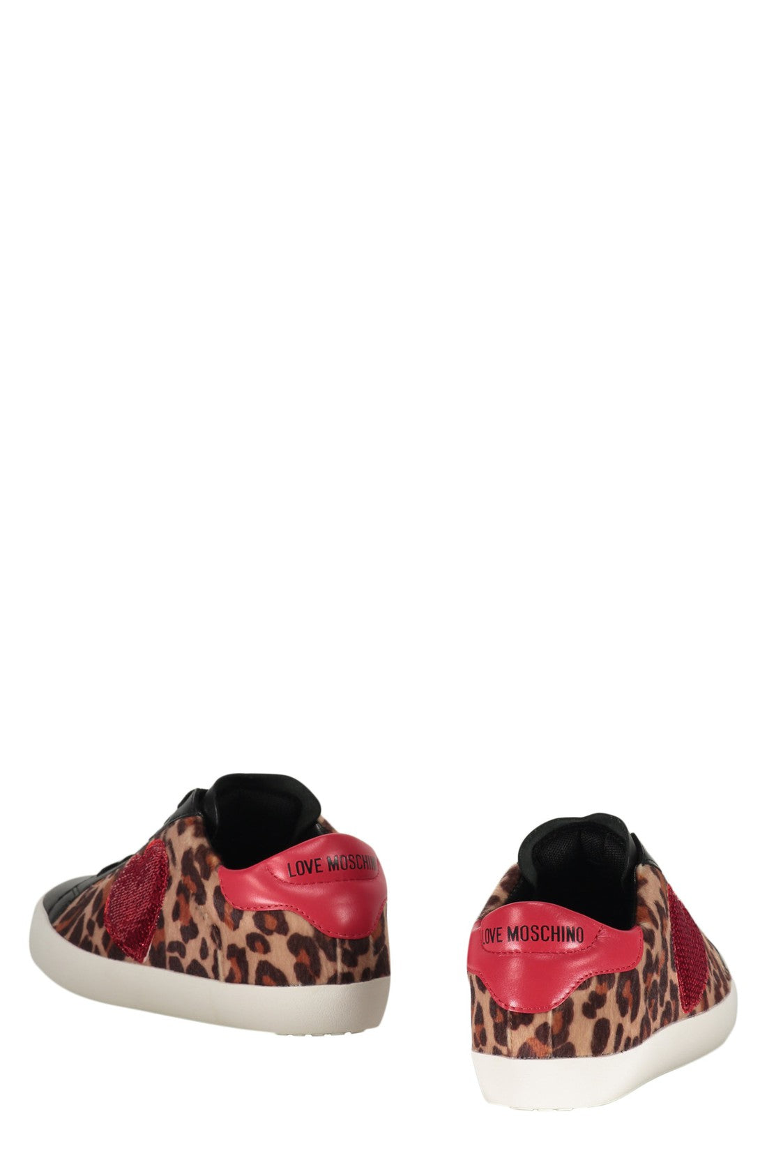 Love Moschino-OUTLET-SALE-Logo detail leather sneakers-ARCHIVIST