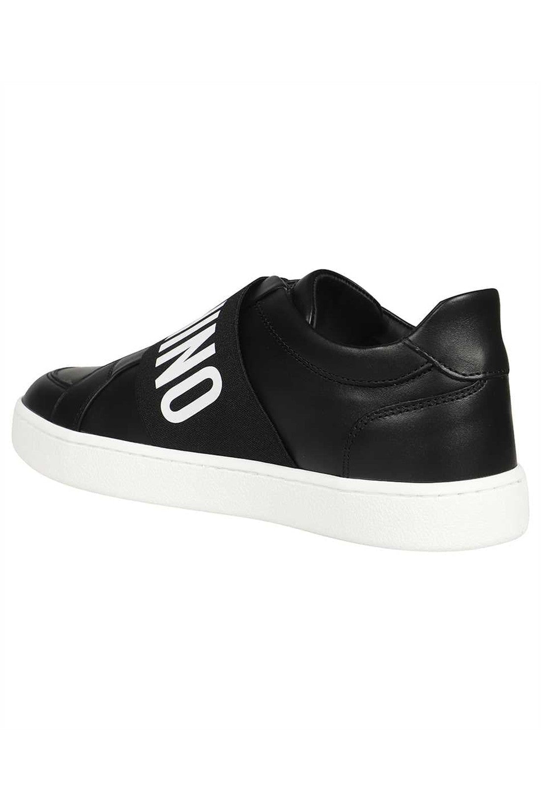 Moschino-OUTLET-SALE-Logo detail leather sneakers-ARCHIVIST