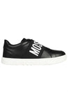 Moschino-OUTLET-SALE-Logo detail leather sneakers-ARCHIVIST