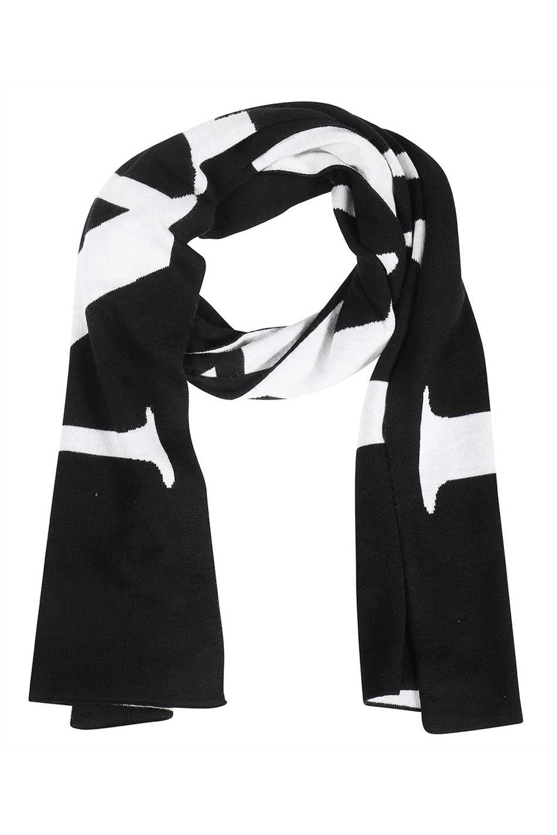 Lanvin-OUTLET-SALE-Logo knitted scarf-ARCHIVIST
