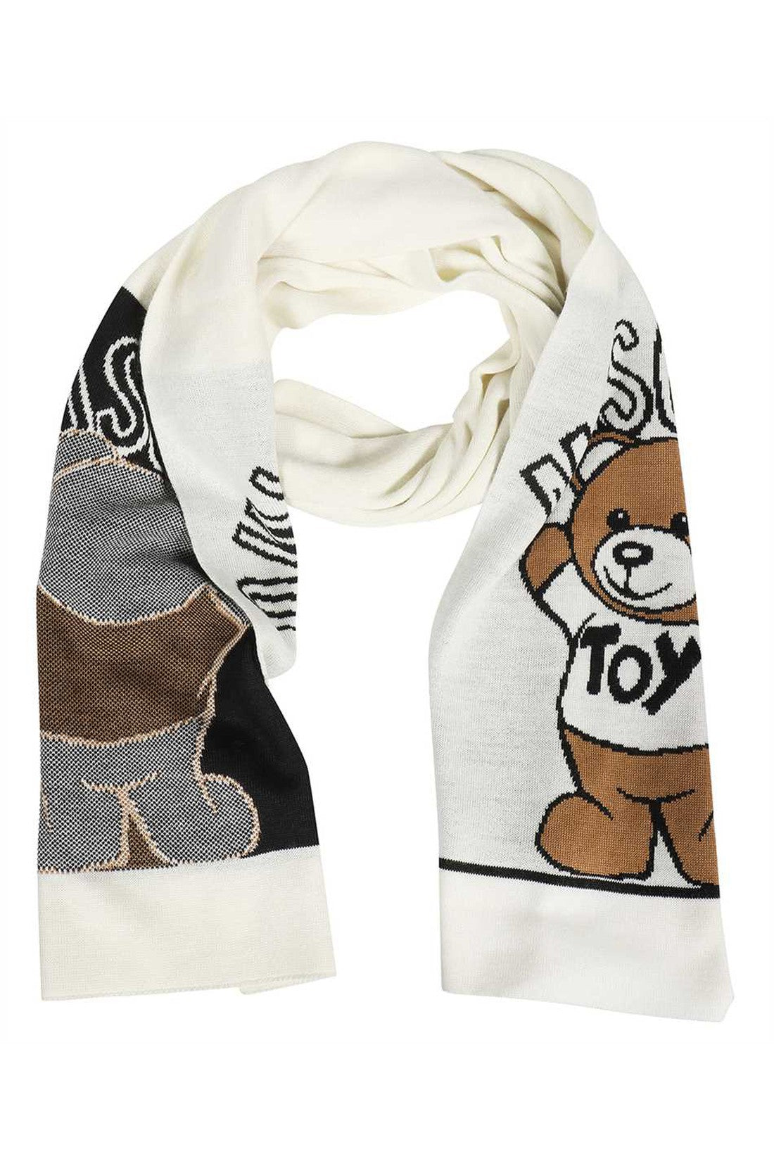 Moschino-OUTLET-SALE-Logo knitted scarf-ARCHIVIST