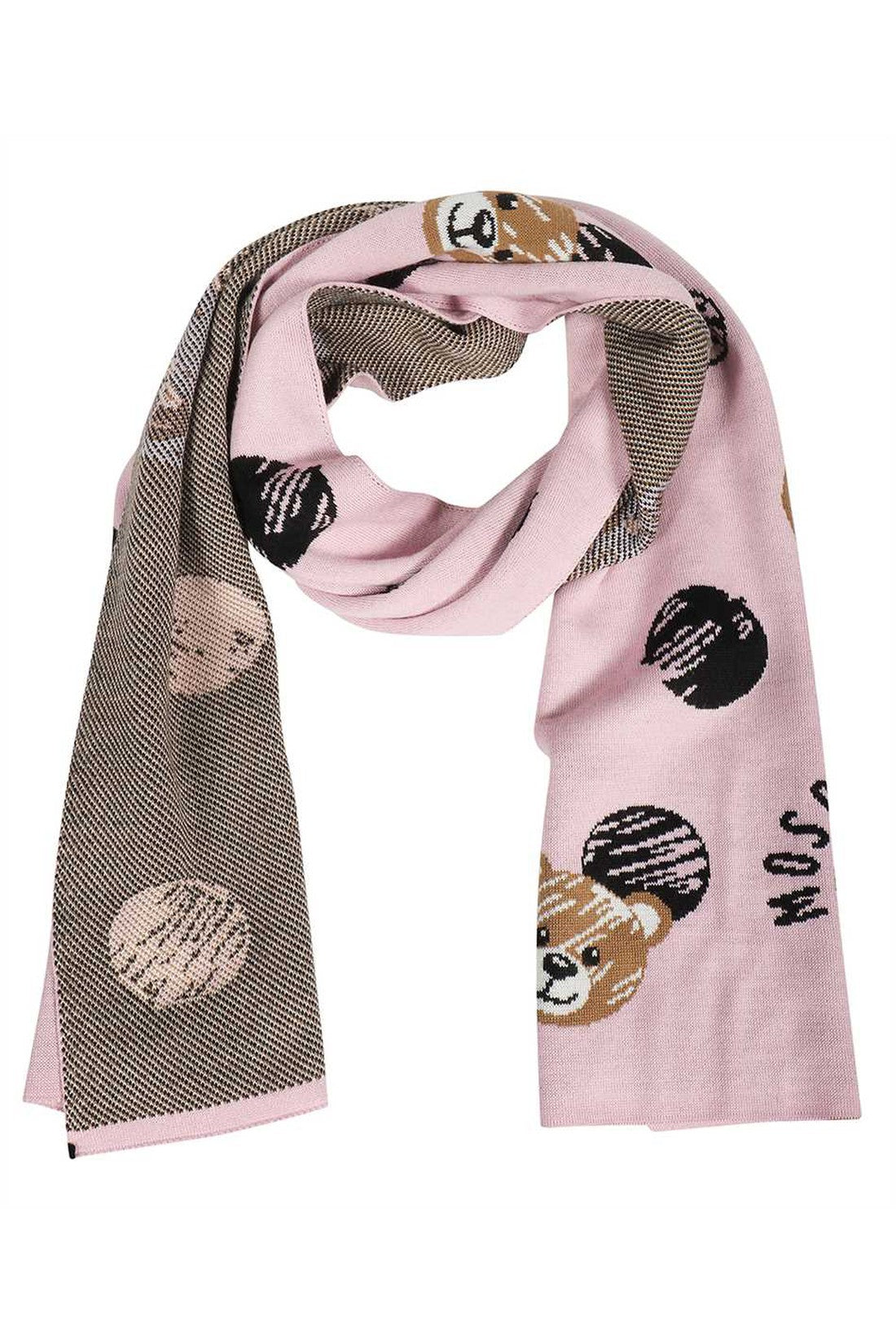 Moschino-OUTLET-SALE-Logo knitted scarf-ARCHIVIST