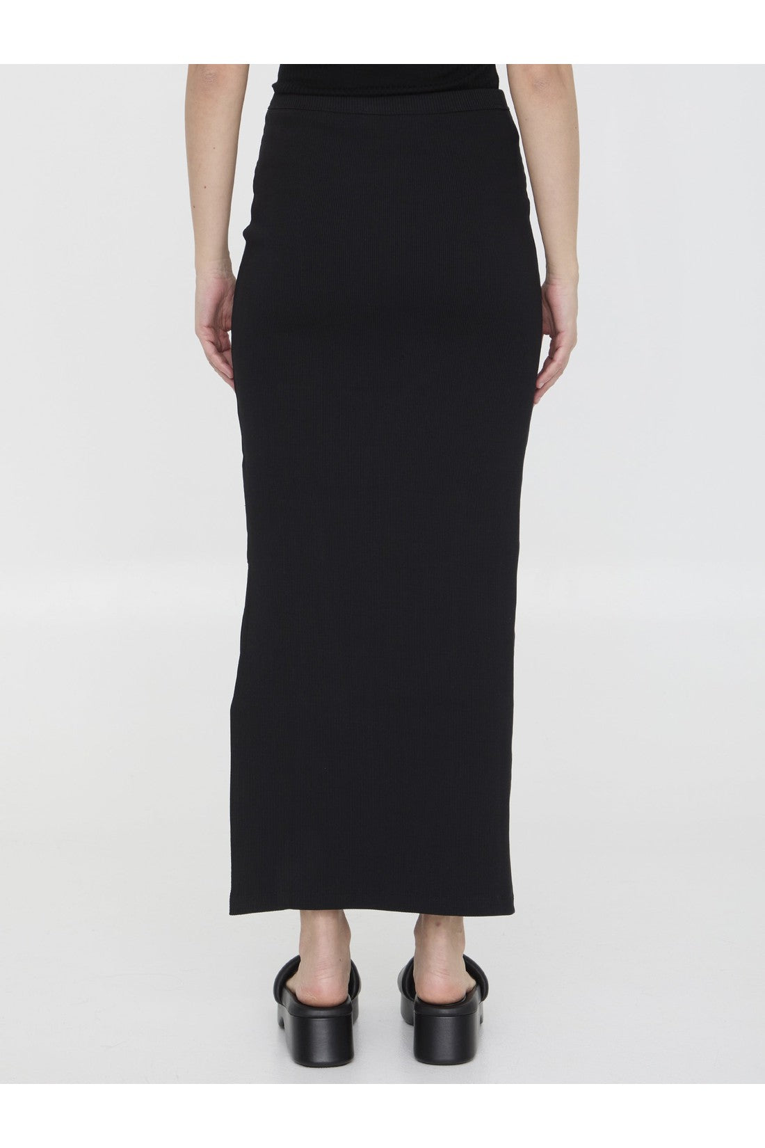 ALEXANDER WANG-OUTLET-SALE-Logo maxi skirt-ARCHIVIST