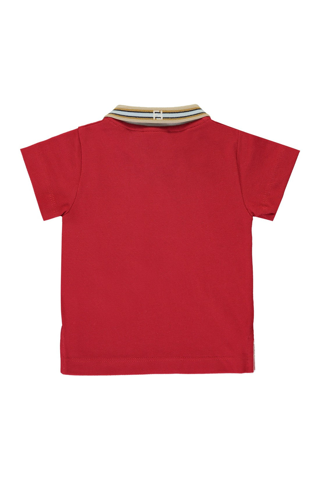 Fendi Kids-OUTLET-SALE-Logo print cotton polo shirt-ARCHIVIST