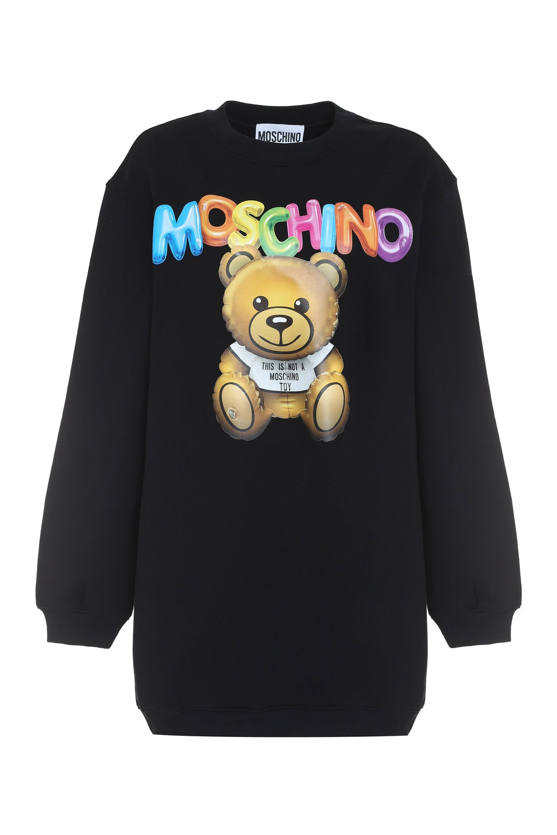 Moschino-OUTLET-SALE-Logo print cotton sweatdress-ARCHIVIST