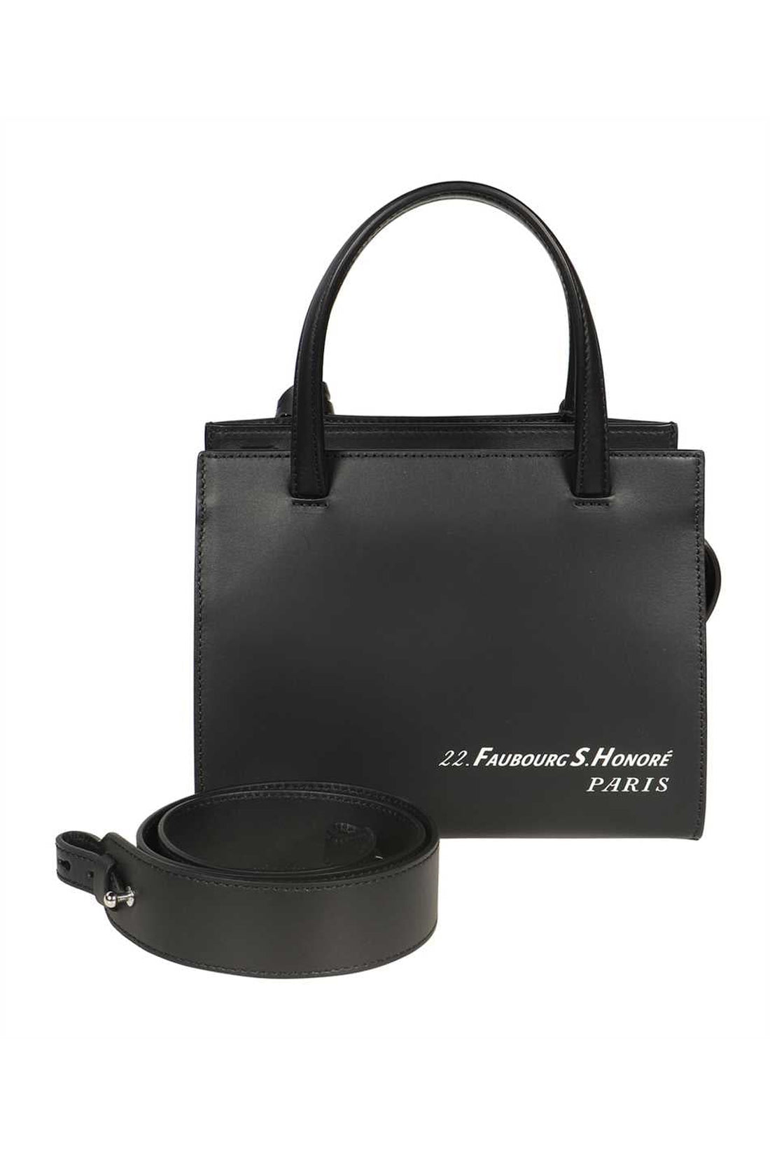 Lanvin-OUTLET-SALE-Logo print leather handbag-ARCHIVIST