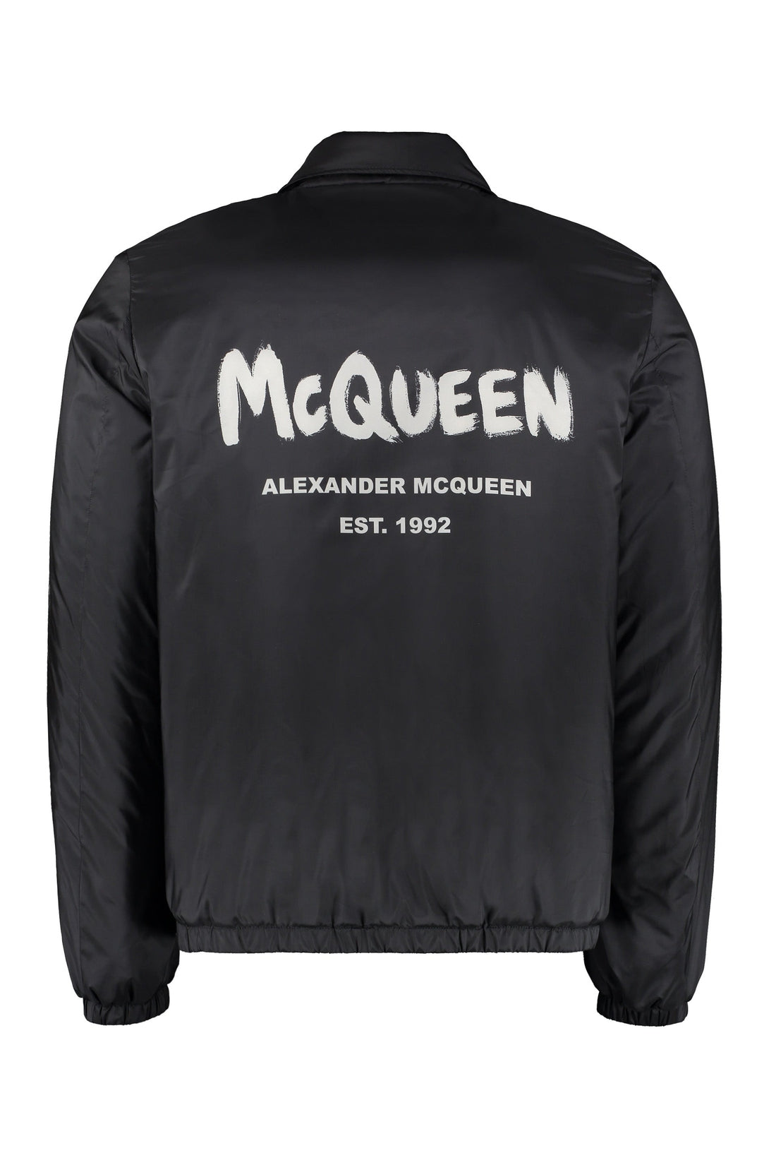 Alexander McQueen-OUTLET-SALE-Logo print padded blouson-ARCHIVIST