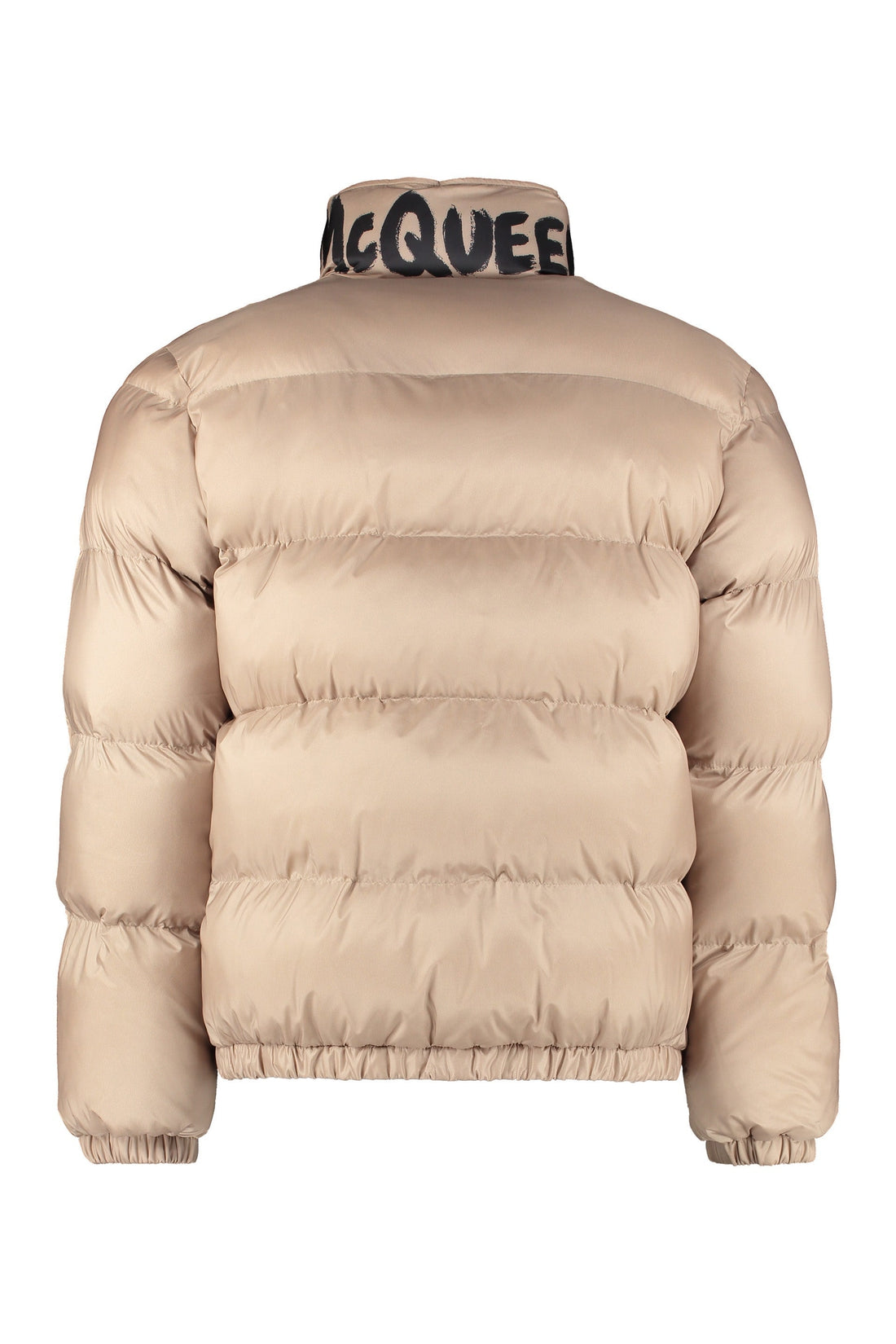 Alexander McQueen-OUTLET-SALE-Logo print short down jacket-ARCHIVIST