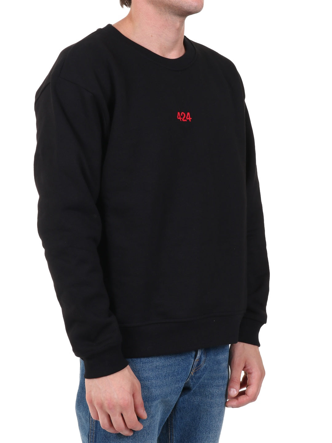 424-OUTLET-SALE-Logo sweatshirt black-ARCHIVIST