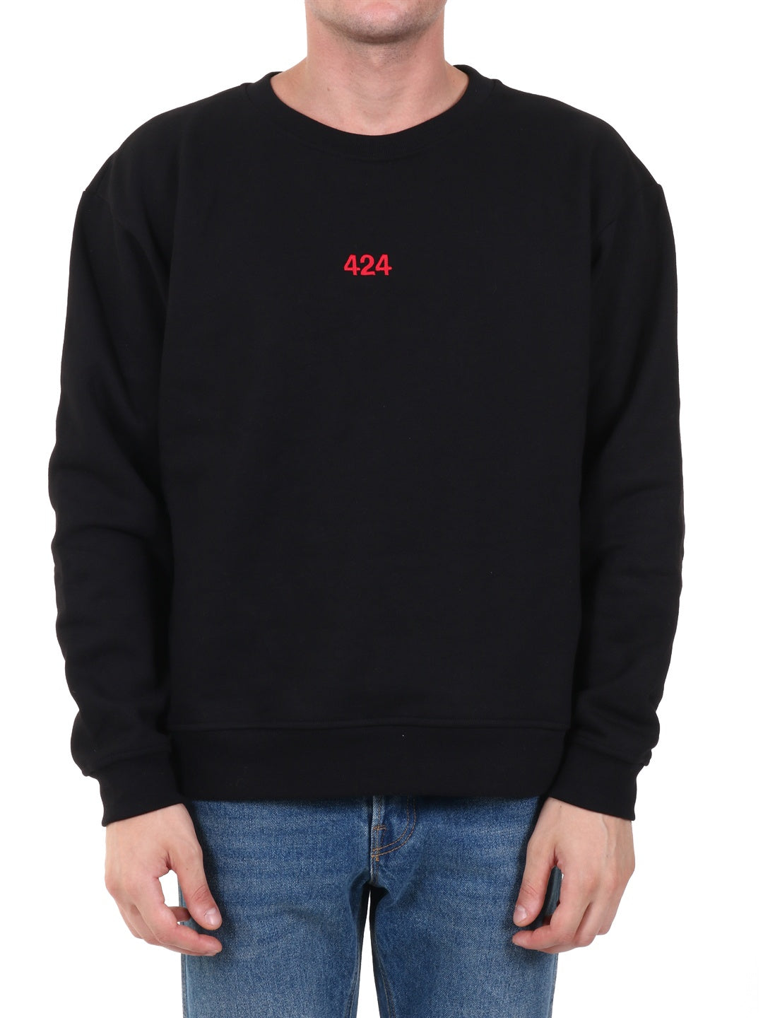 424-OUTLET-SALE-Logo sweatshirt black-ARCHIVIST