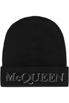 Alexander McQueen-OUTLET-SALE-Logo wool beanie-ARCHIVIST