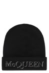 Alexander McQueen-OUTLET-SALE-Logo wool beanie-ARCHIVIST