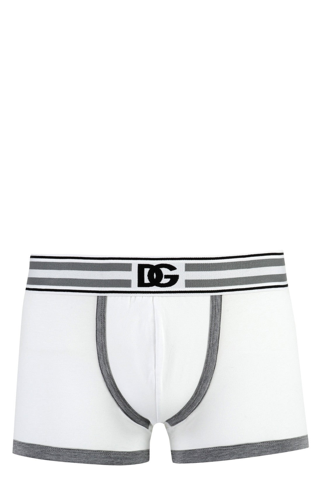 Dolce & Gabbana-OUTLET-SALE-Logoed elastic band cotton trunks-ARCHIVIST