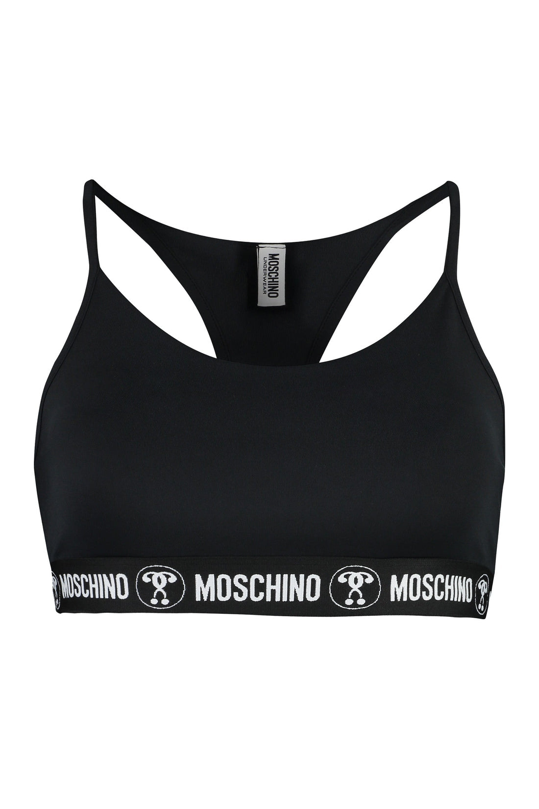 Moschino-OUTLET-SALE-Logoed elastic top bra-ARCHIVIST