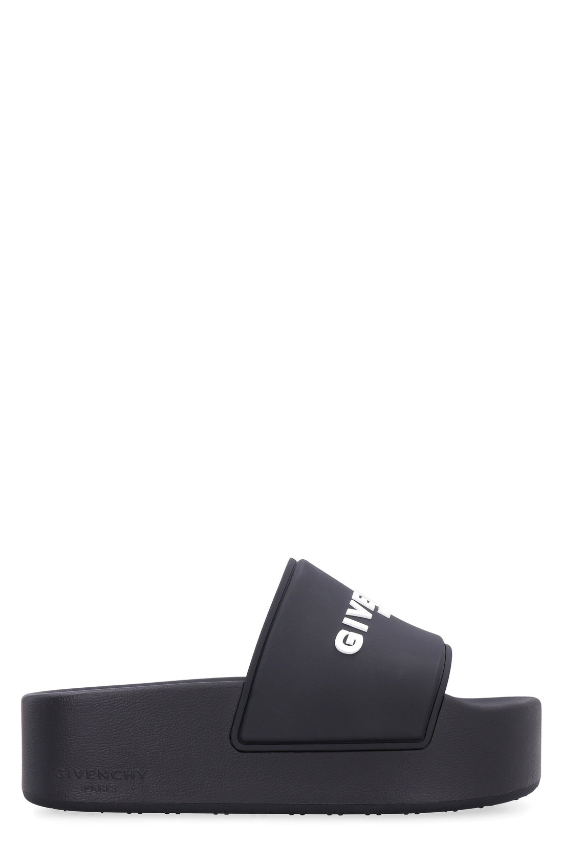 Givenchy-OUTLET-SALE-Logoed rubber platform slides-ARCHIVIST