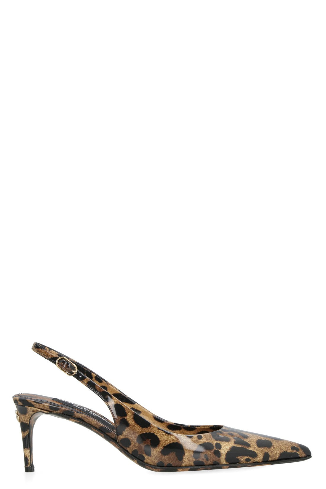 Dolce & Gabbana-OUTLET-SALE-Lollo leather slingback pumps-ARCHIVIST
