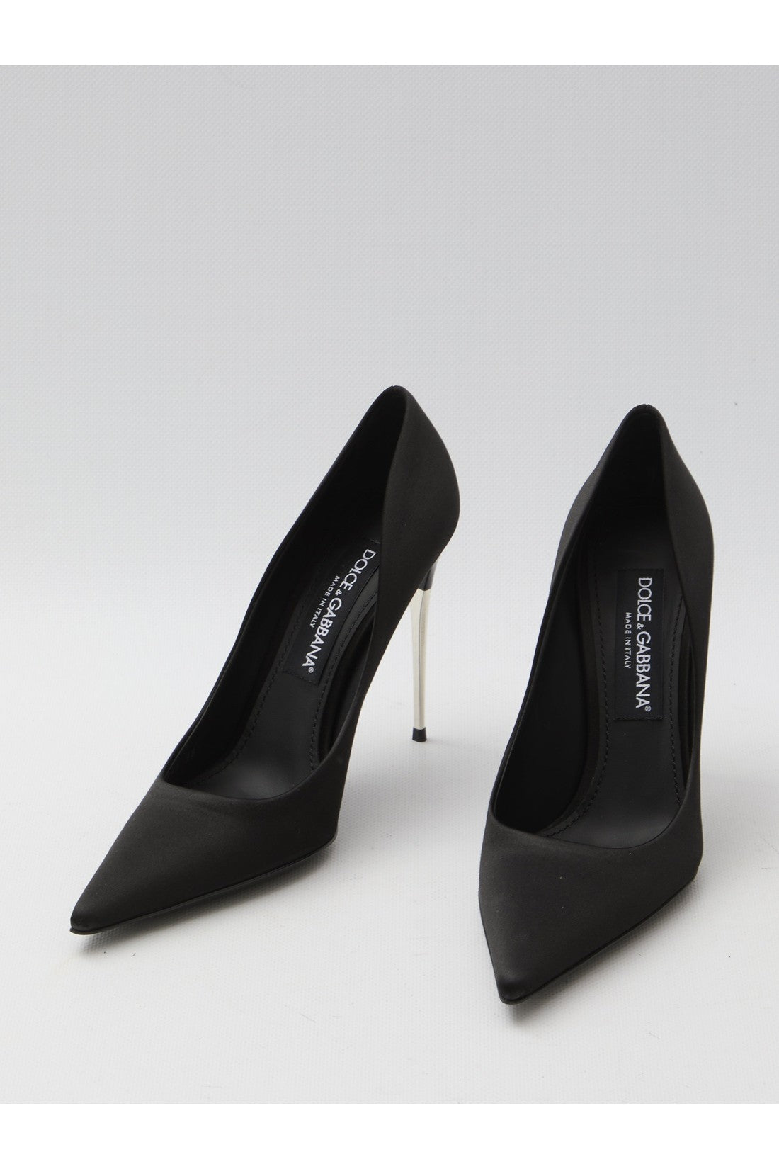 DOLCE&GABBANA-OUTLET-SALE-Lollo satin pumps-ARCHIVIST