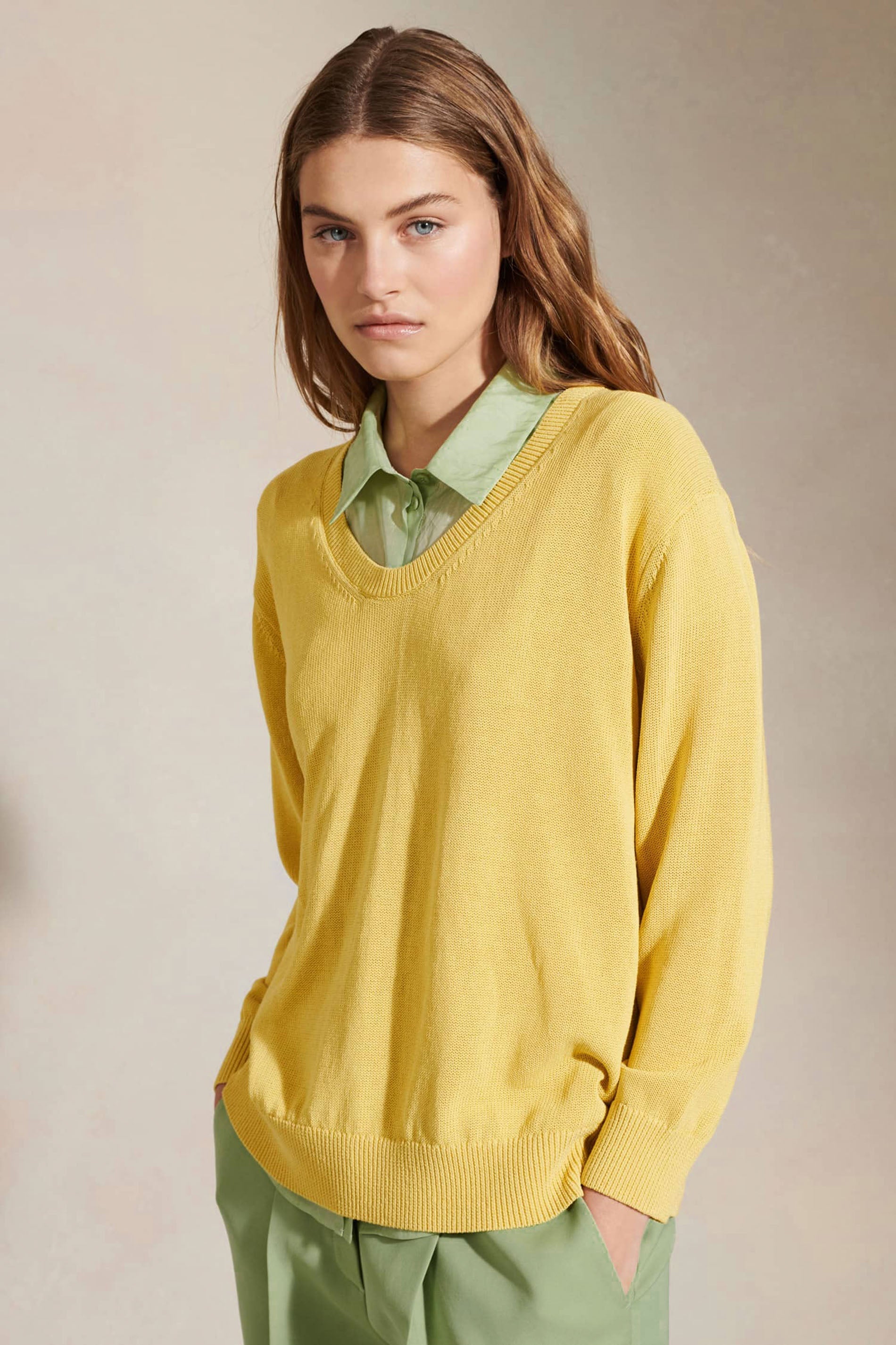 LUISA CERANO-OUTLET-SALE-Long-Pullover aus Baumwoll-Mix-Strick-by-ARCHIVIST