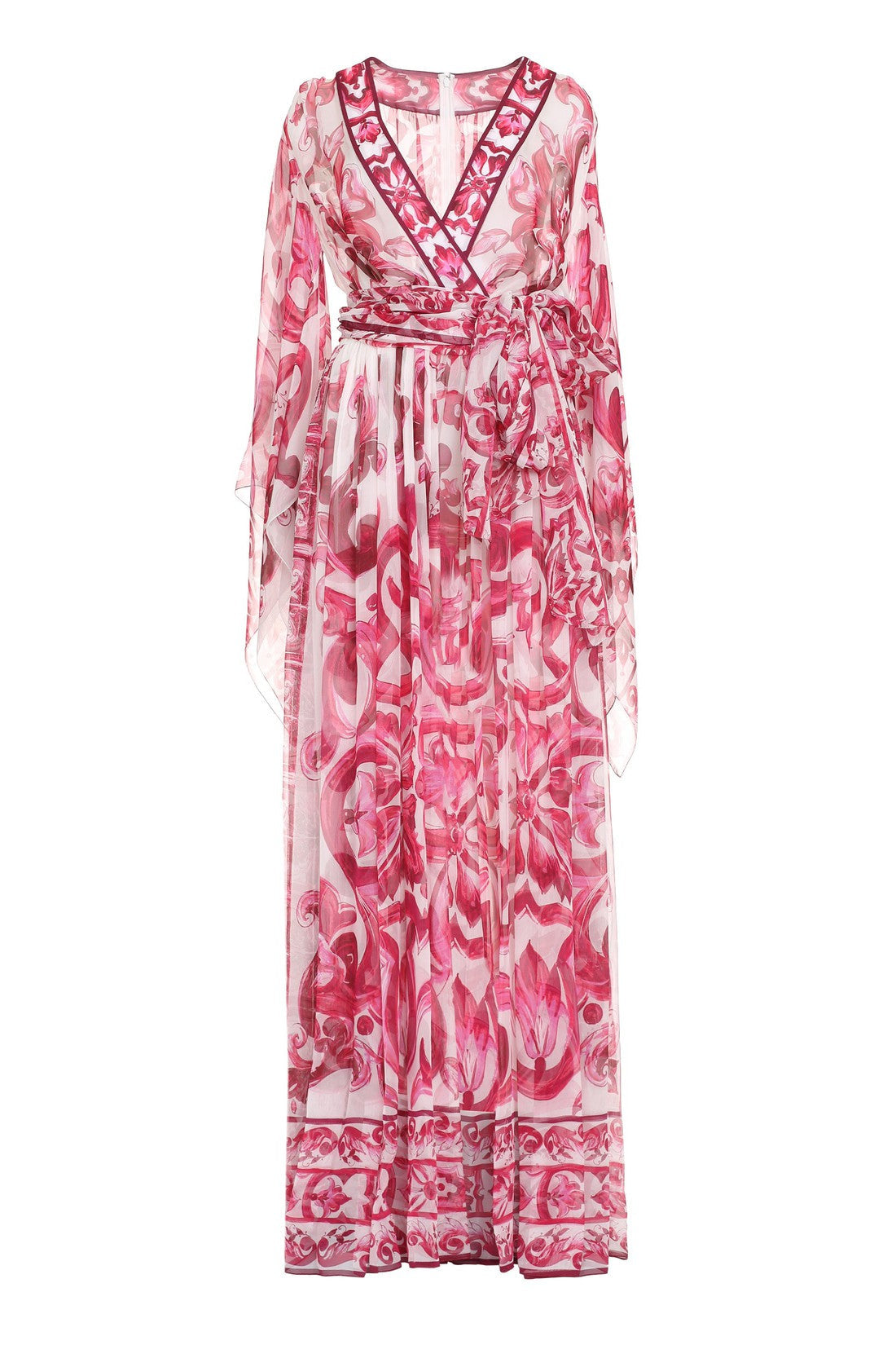 Dolce & Gabbana-OUTLET-SALE-Long chiffon dress-ARCHIVIST