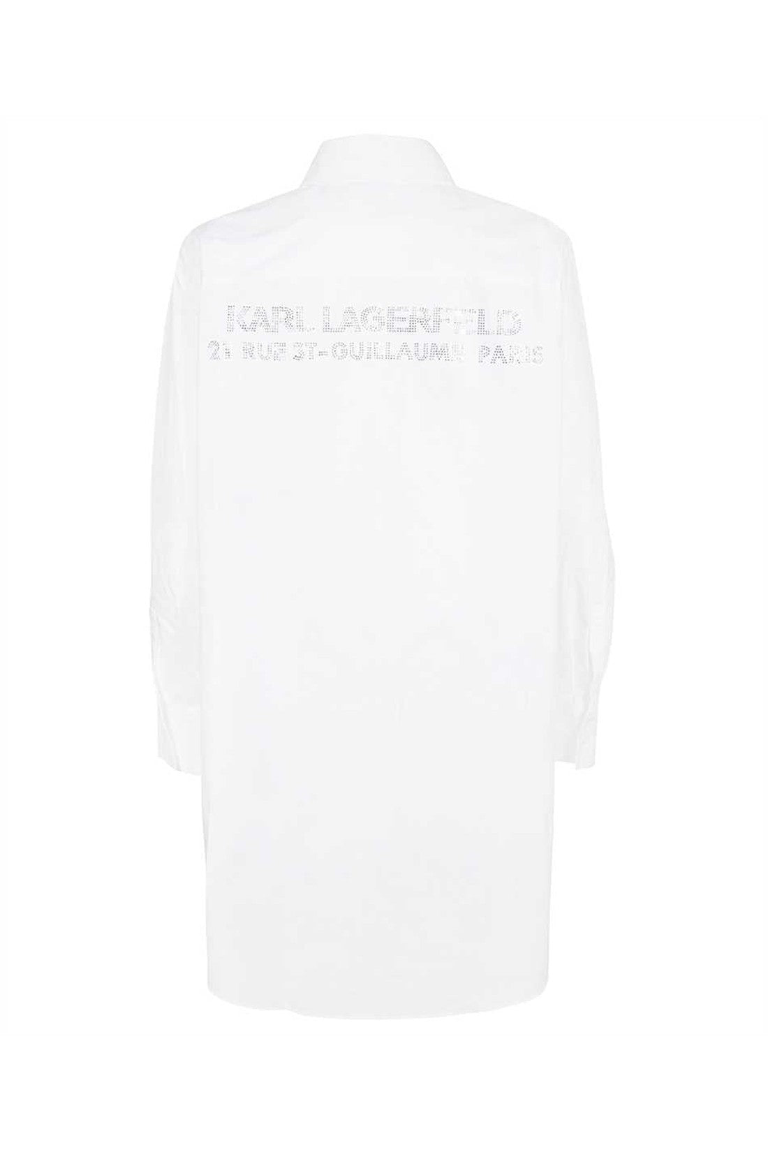 Karl Lagerfeld-OUTLET-SALE-Long cotton shirt-ARCHIVIST