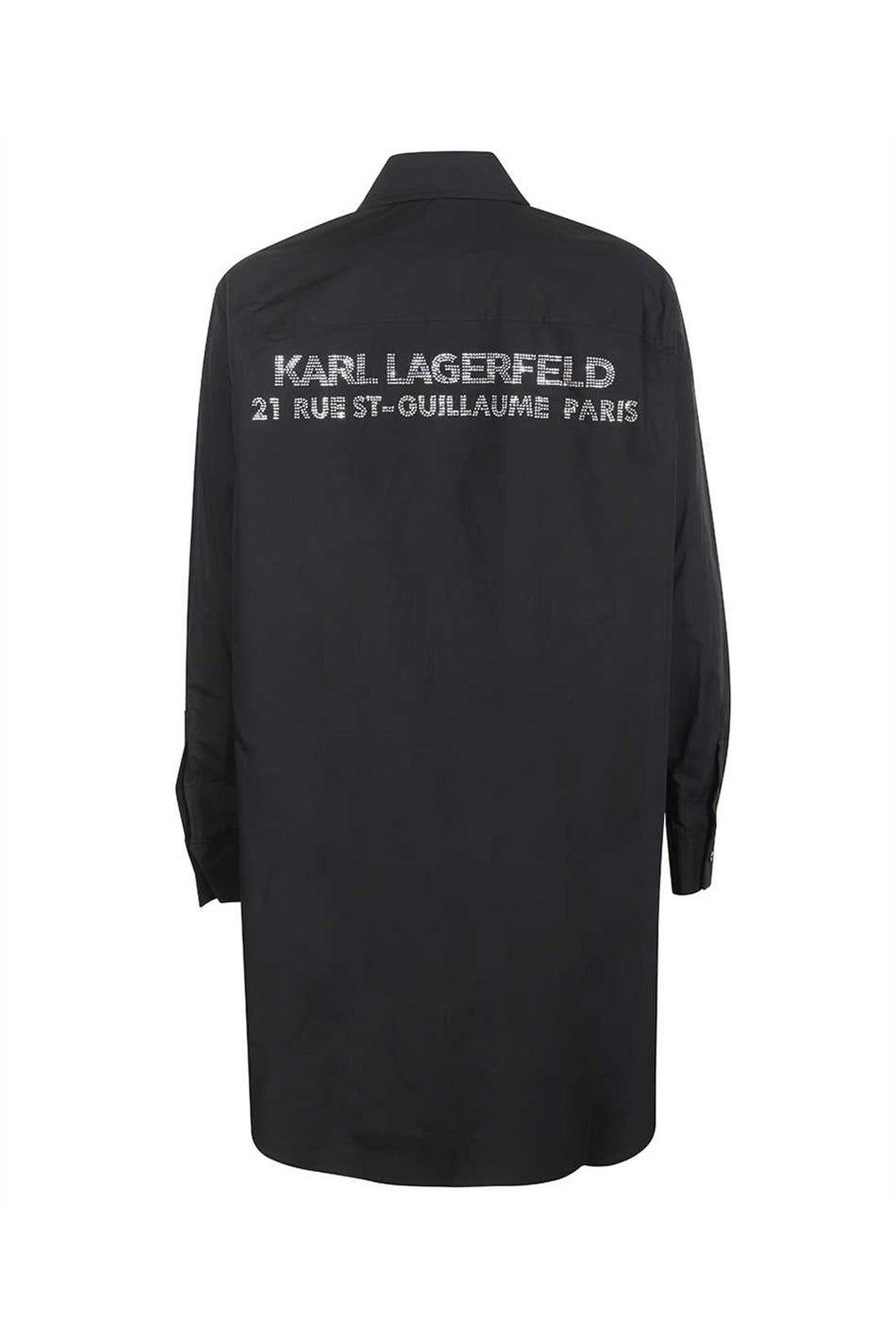 Karl Lagerfeld-OUTLET-SALE-Long cotton shirt-ARCHIVIST