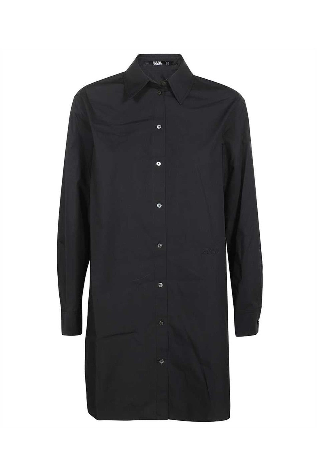 Karl Lagerfeld-OUTLET-SALE-Long cotton shirt-ARCHIVIST