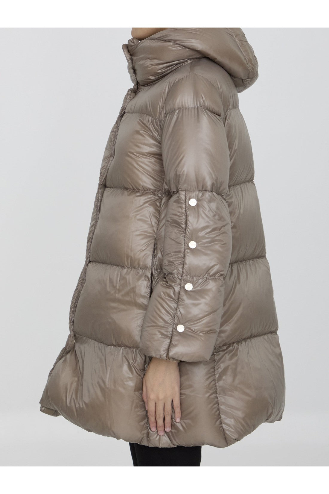 HERNO-OUTLET-SALE-Long down jacket in nylon-ARCHIVIST