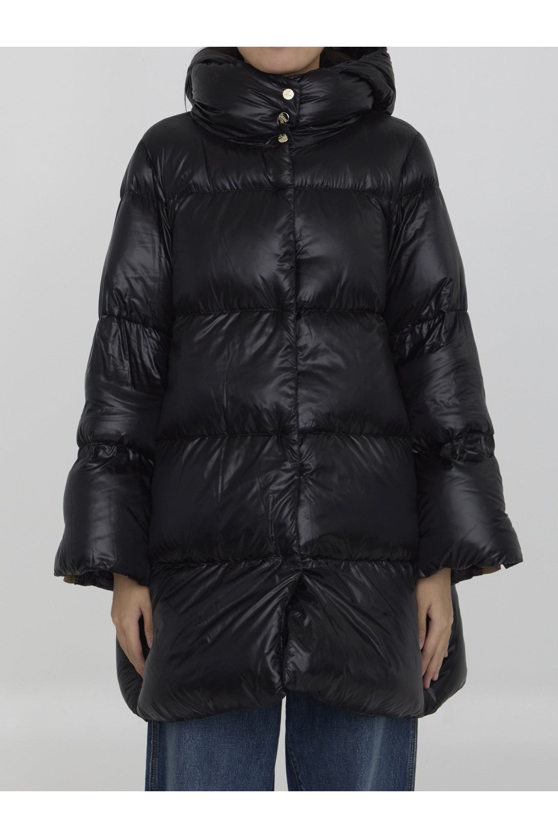 HERNO-OUTLET-SALE-Long down jacket in nylon-ARCHIVIST