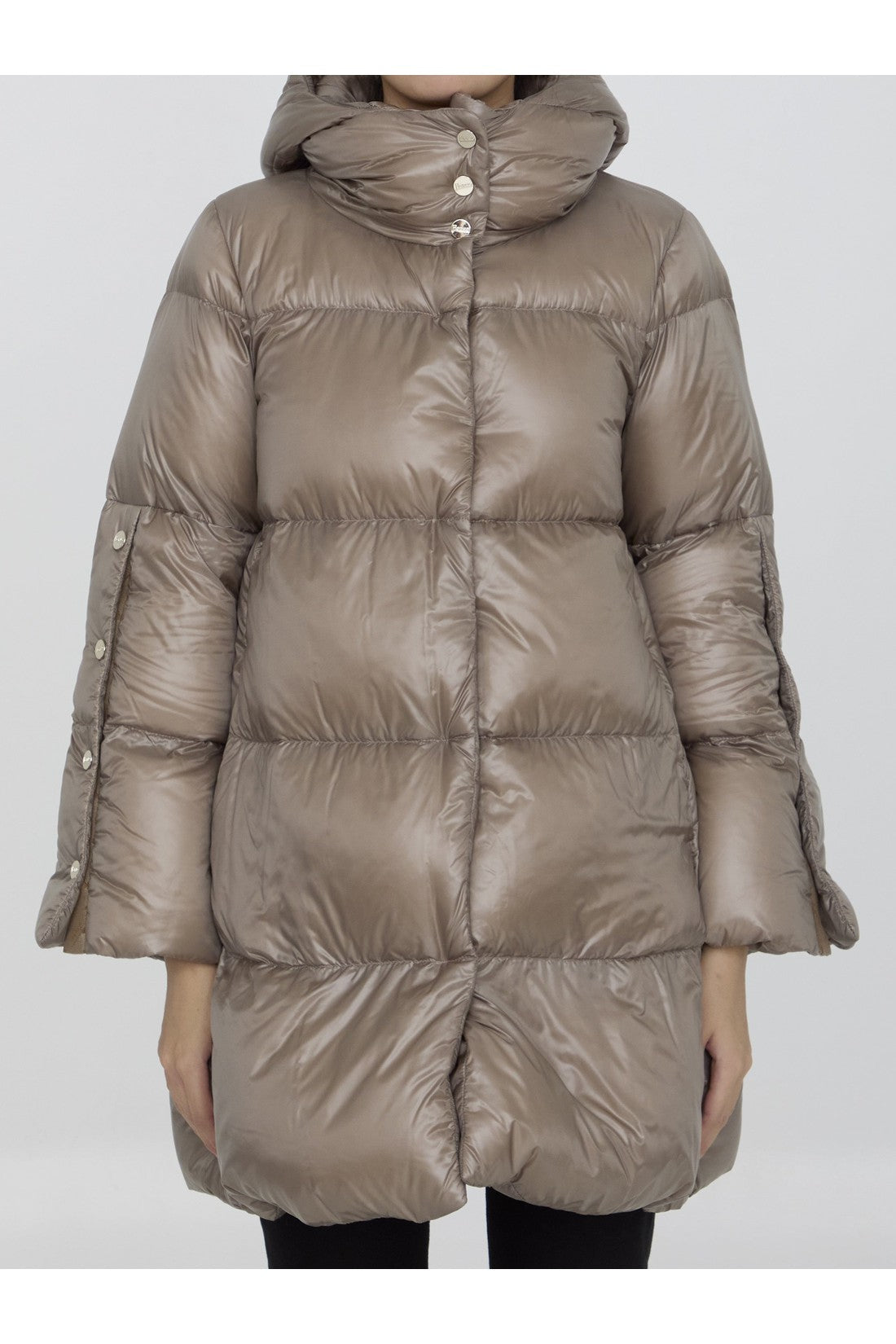 HERNO-OUTLET-SALE-Long down jacket in nylon-ARCHIVIST