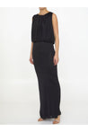 Saint Laurent-OUTLET-SALE-Long dress in shiny jersey-ARCHIVIST