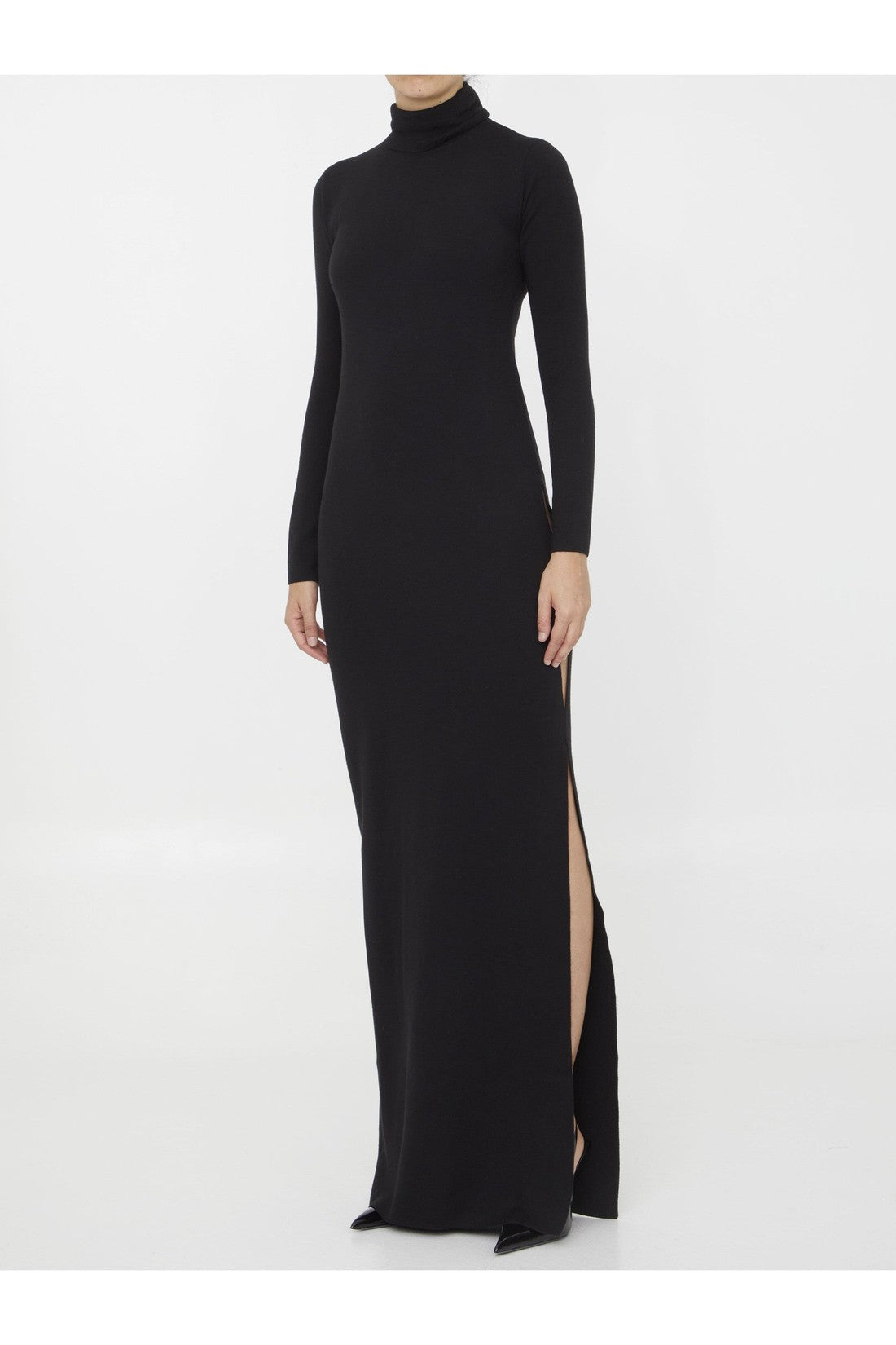 SAINT LAURENT-OUTLET-SALE-Long dress in wool-ARCHIVIST